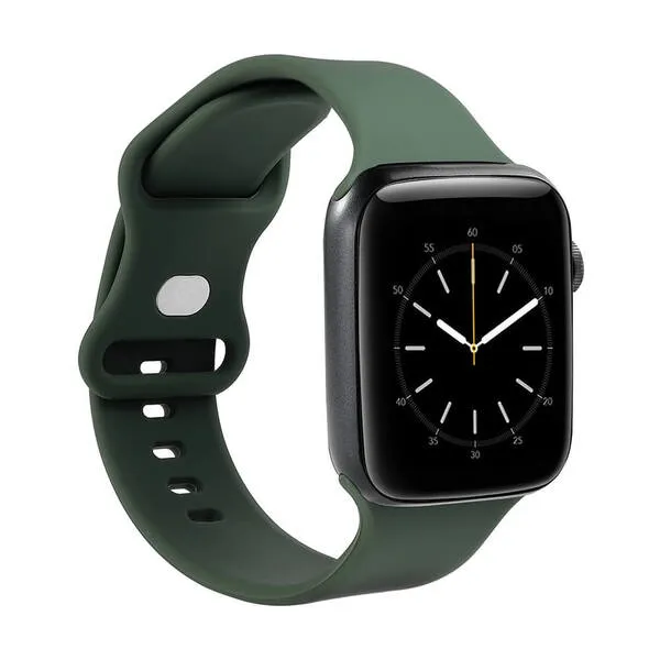 GEAR Klockarmband Silikon Apple Watch 42/44/45mm Olivgr&ouml;n