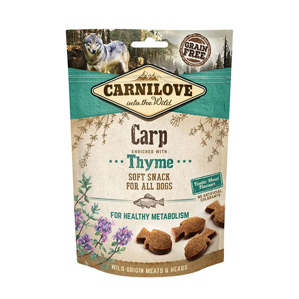 Carnilove Semi Soft Snack Carp with Thyme, Godis f&ouml;r hund, All ages, 200 g