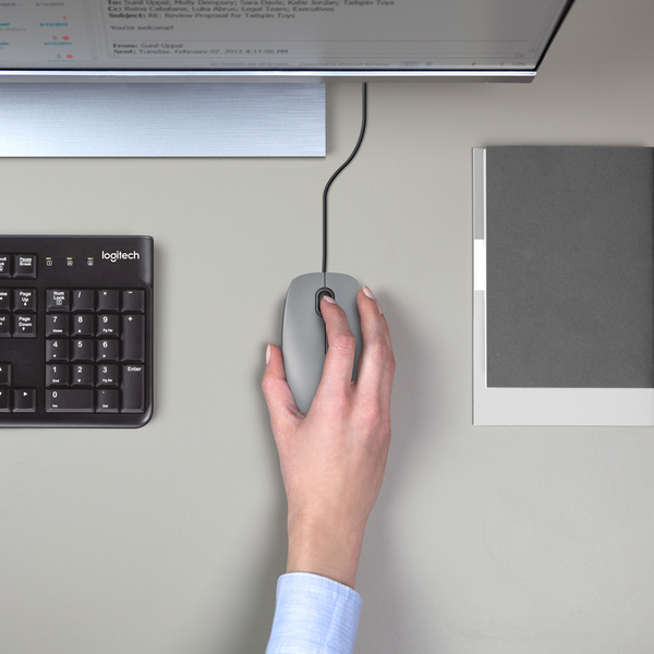 Logitech M110 Silent -hiiri, Harmaa