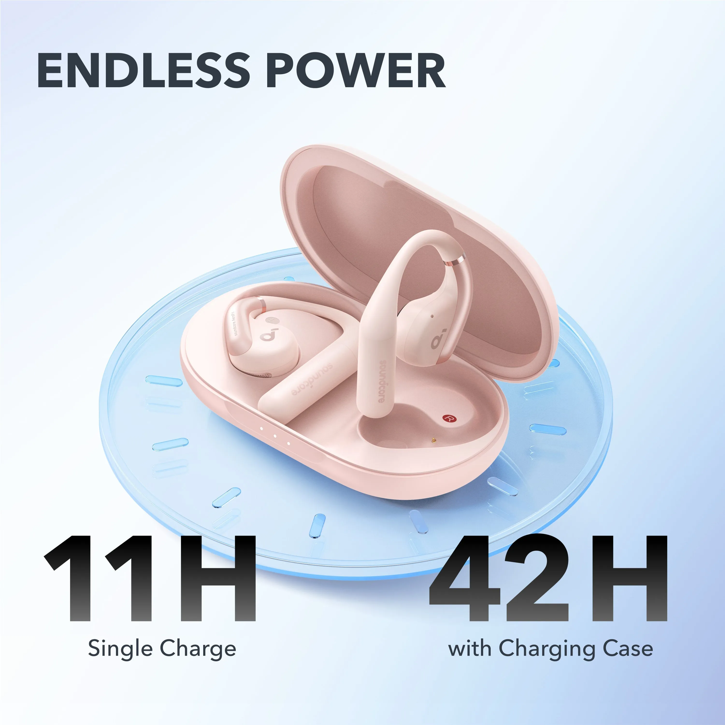 Anker Soundcore AeroFit Wireless Earbuds, Pink