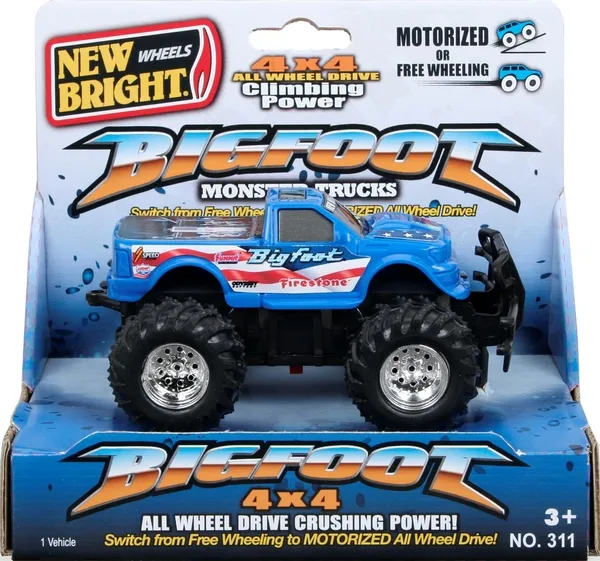 New Bright 5&quot; 4x4 Big Foot Batteridriven, skala 1:43