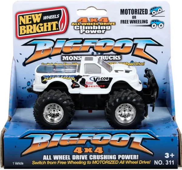 New Bright 5&quot; 4x4 Big Foot Batteridriven, skala 1:43