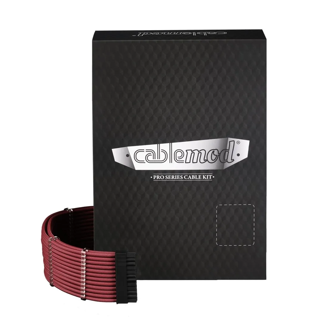 CableMod C-Series PRO ModMesh Cable Kit for Corsair AXi/HXi/RM (Yellow Label) - blood red