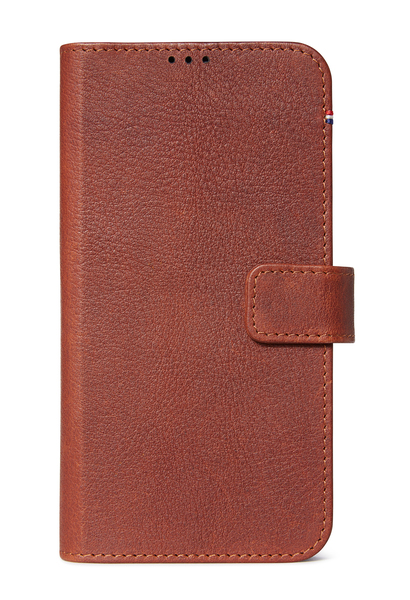 Decoded - Leather Detachable Wallet for iPhone 11/Xr Brown