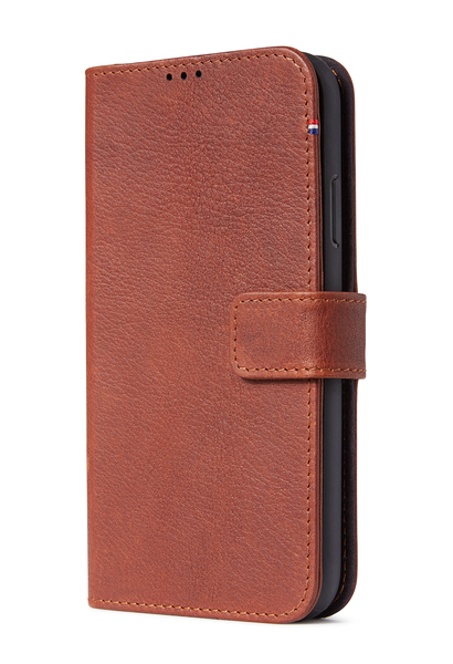 Decoded - Leather Detachable Wallet for iPhone 11/Xr Brown