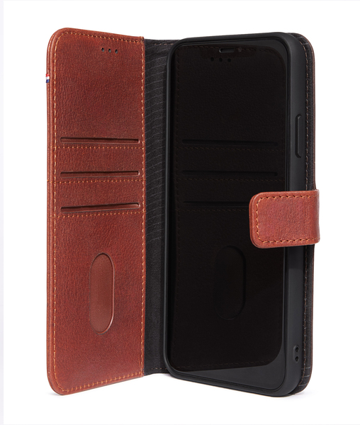 Decoded - Leather Detachable Wallet for iPhone 11/Xr Brown