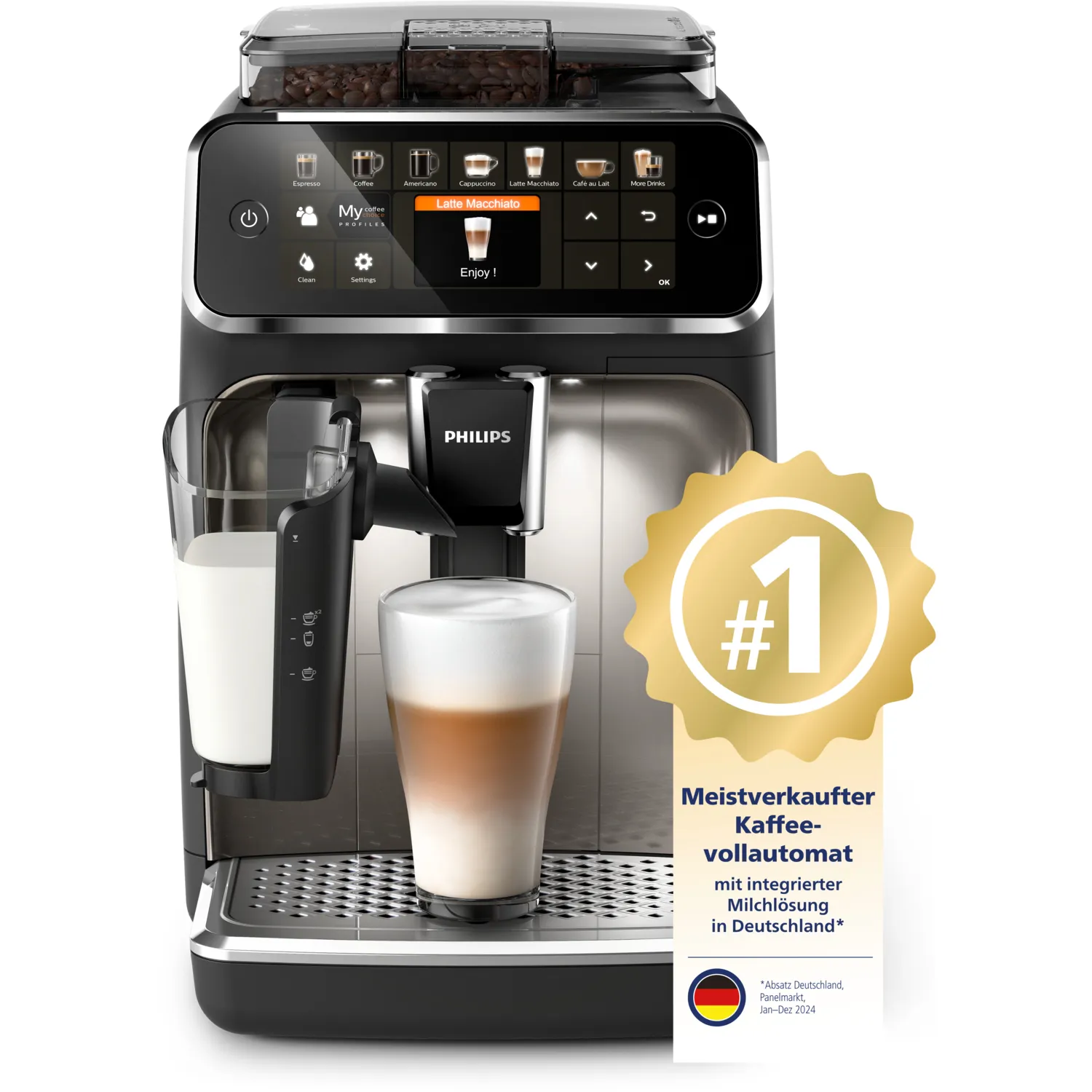 Philips 5400 series EP5447 Automatisk kaffemaskine Sort