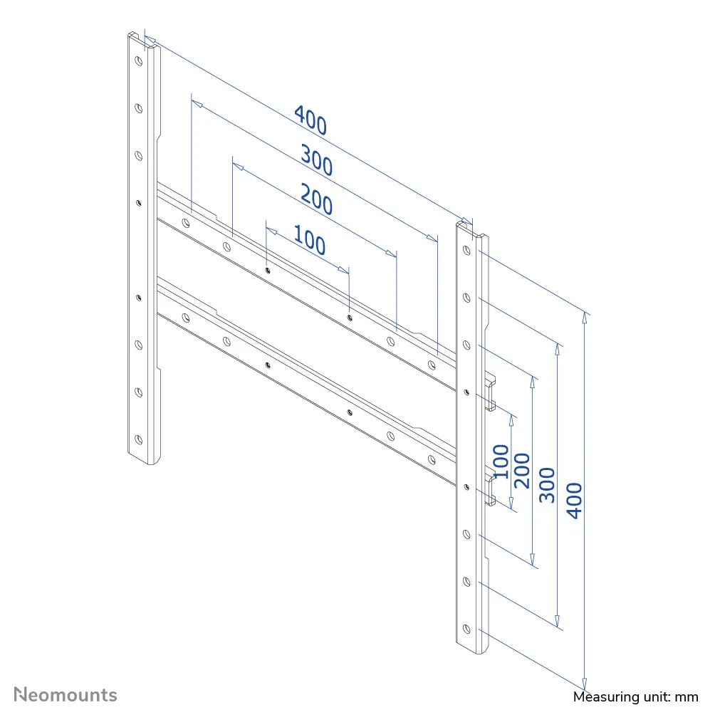 NewStar VESA Conversion Plate FPMA-VESA425 - Asennuskomponentti (sovitinlevy) tuotteelle TV - musta -näytön koko: 27"-60" - kattoasennettava, seinälle asennetta