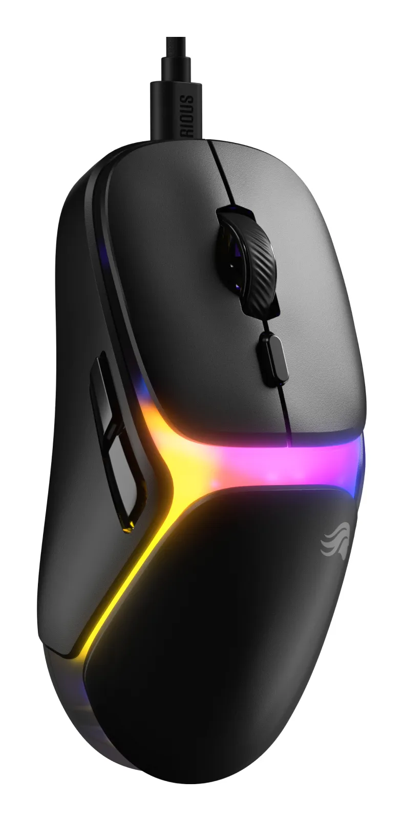 Glorious Model O3 tr&aring;dbunden gamingmus, svart