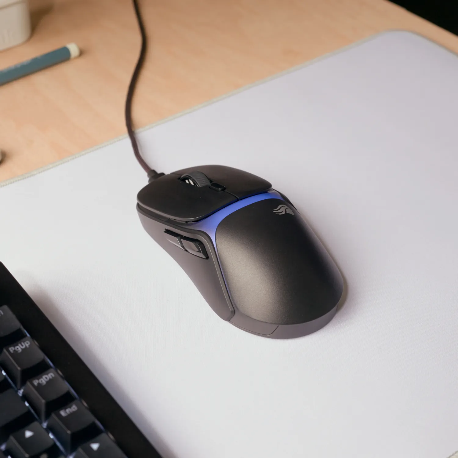 Glorious Model O3 tr&aring;dbunden gamingmus, svart