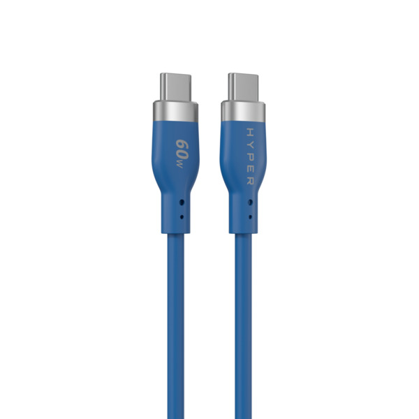 HYPER HyperJuice Flex USB-C cable, 60W, 1.52 m, Blue