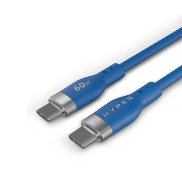 HYPER HyperJuice Flex USB-C cable, 60W, 1.52 m, Blue