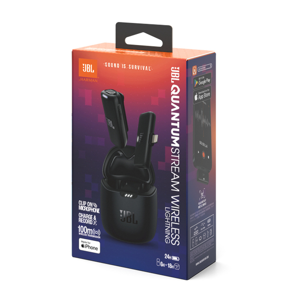 JBL Quantum Stream wireless Lightning -mikrofoni, musta