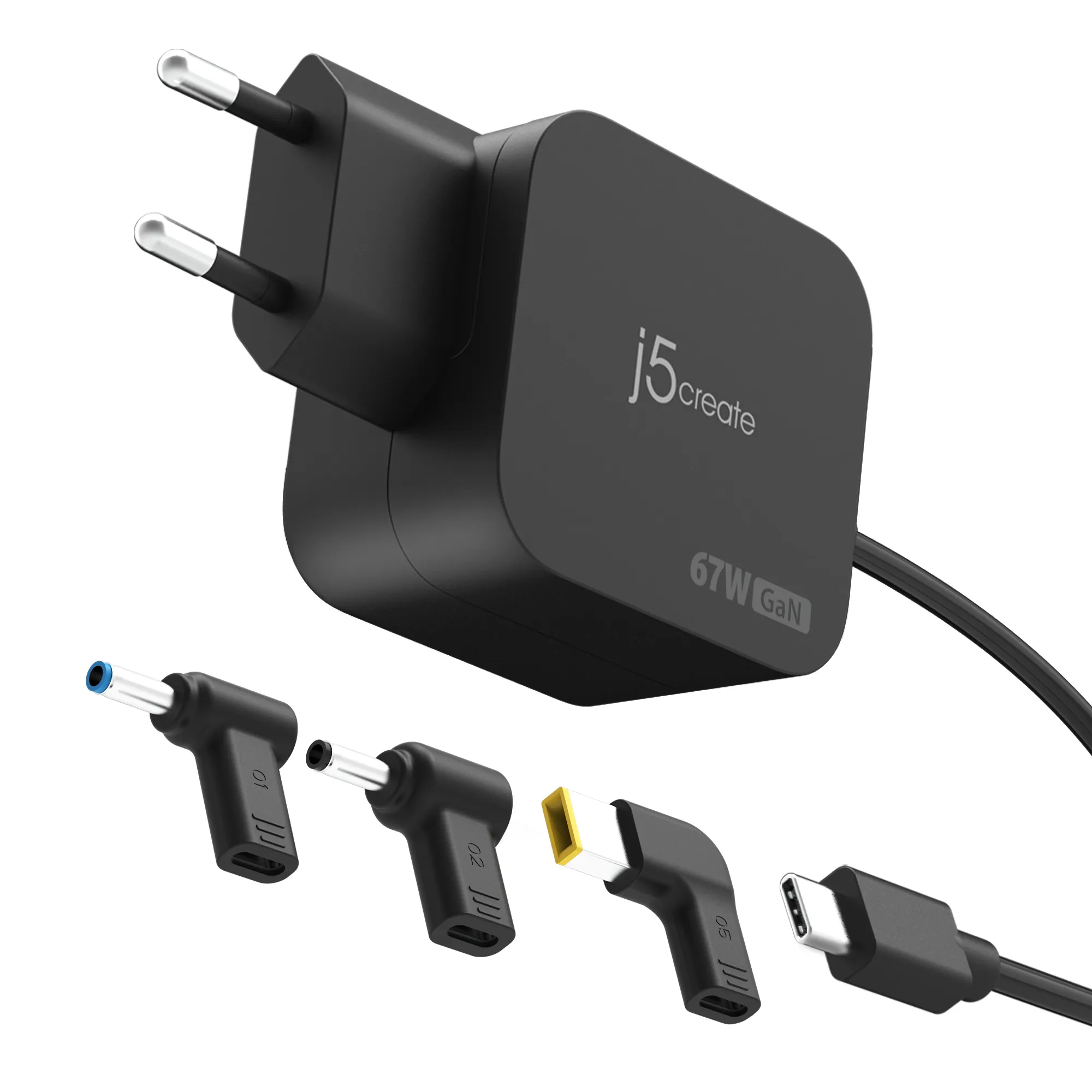 67W GAN PD USB-C MINI CHARGER - WITH 3 TYPES OF DC CONNECTOR - E
