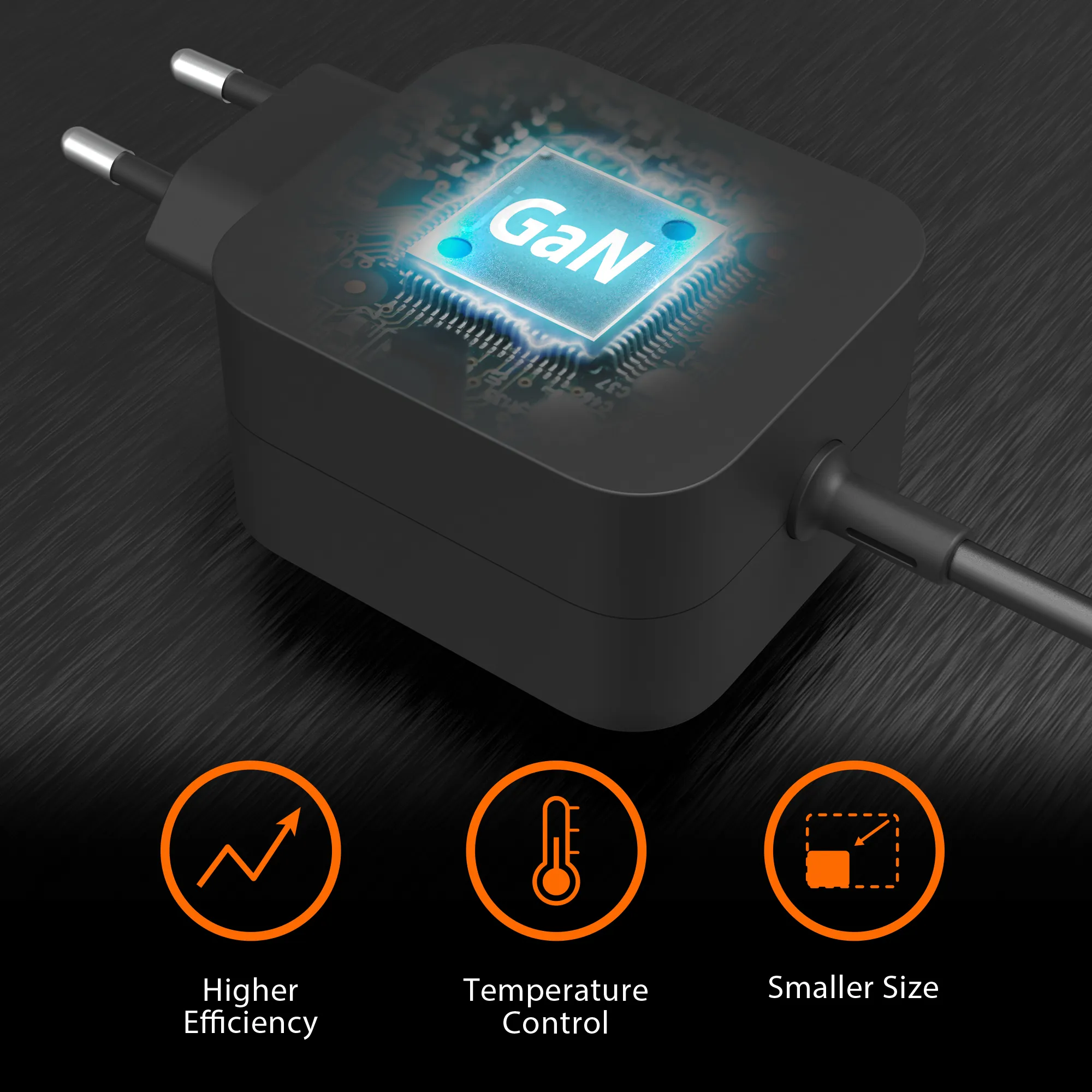 J5 Create 7W GaN PD USB-C - V&auml;ggladdare, Svart