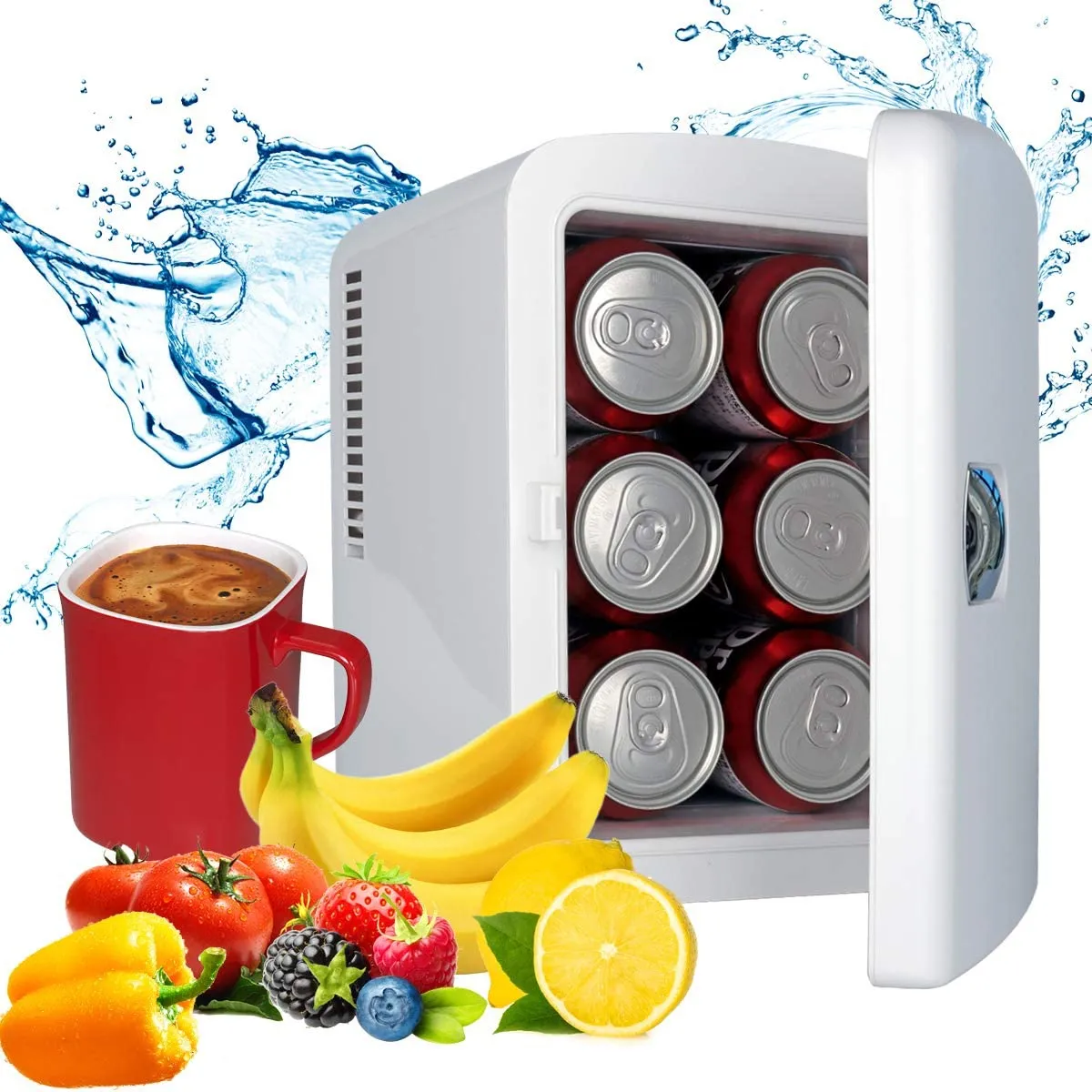 Denver MFR-400 B&auml;rbart minikylsk&aring;p (4 liter) med kyl- och v&auml;rmefunktion samt UV-C-ljus, Vit