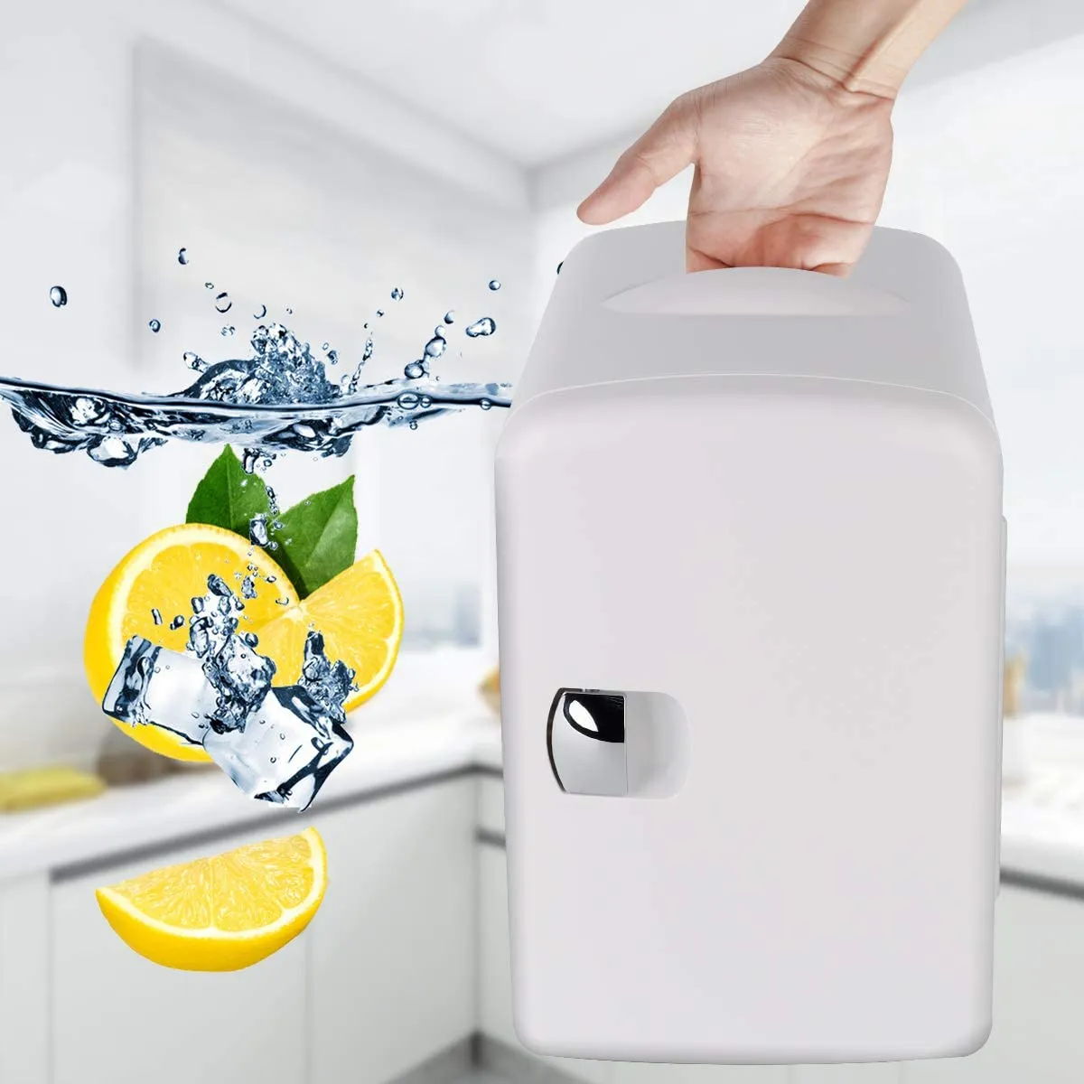 Denver MFR-400 B&auml;rbart minikylsk&aring;p (4 liter) med kyl- och v&auml;rmefunktion samt UV-C-ljus, Vit