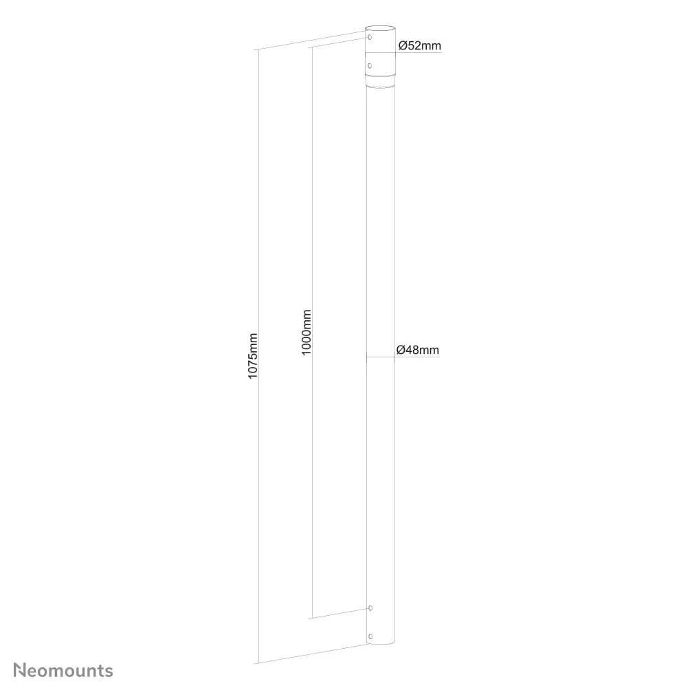 NEWSTAR NS-EP100BLACK 100cm ext.pole 100 cm extension pole for FPMA-C340BLACK