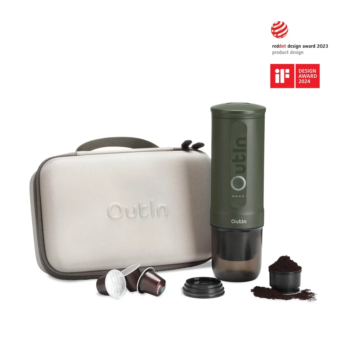OutIn Traveler Espresso - travel kit, Forest Green