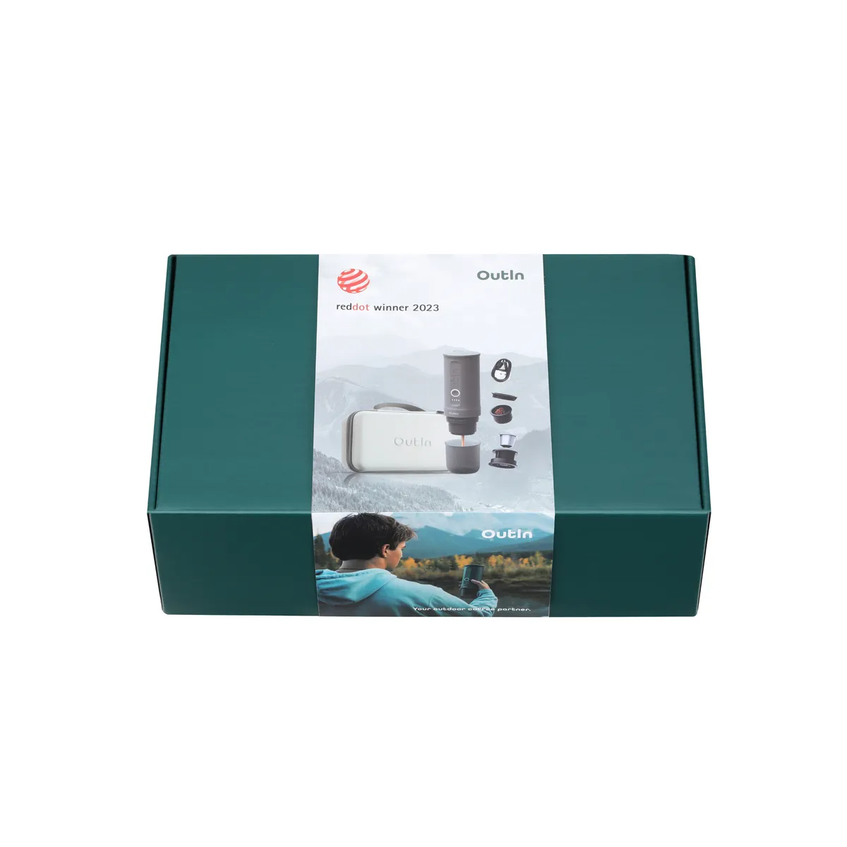 OutIn Traveler Espresso - travel kit, Forest Green