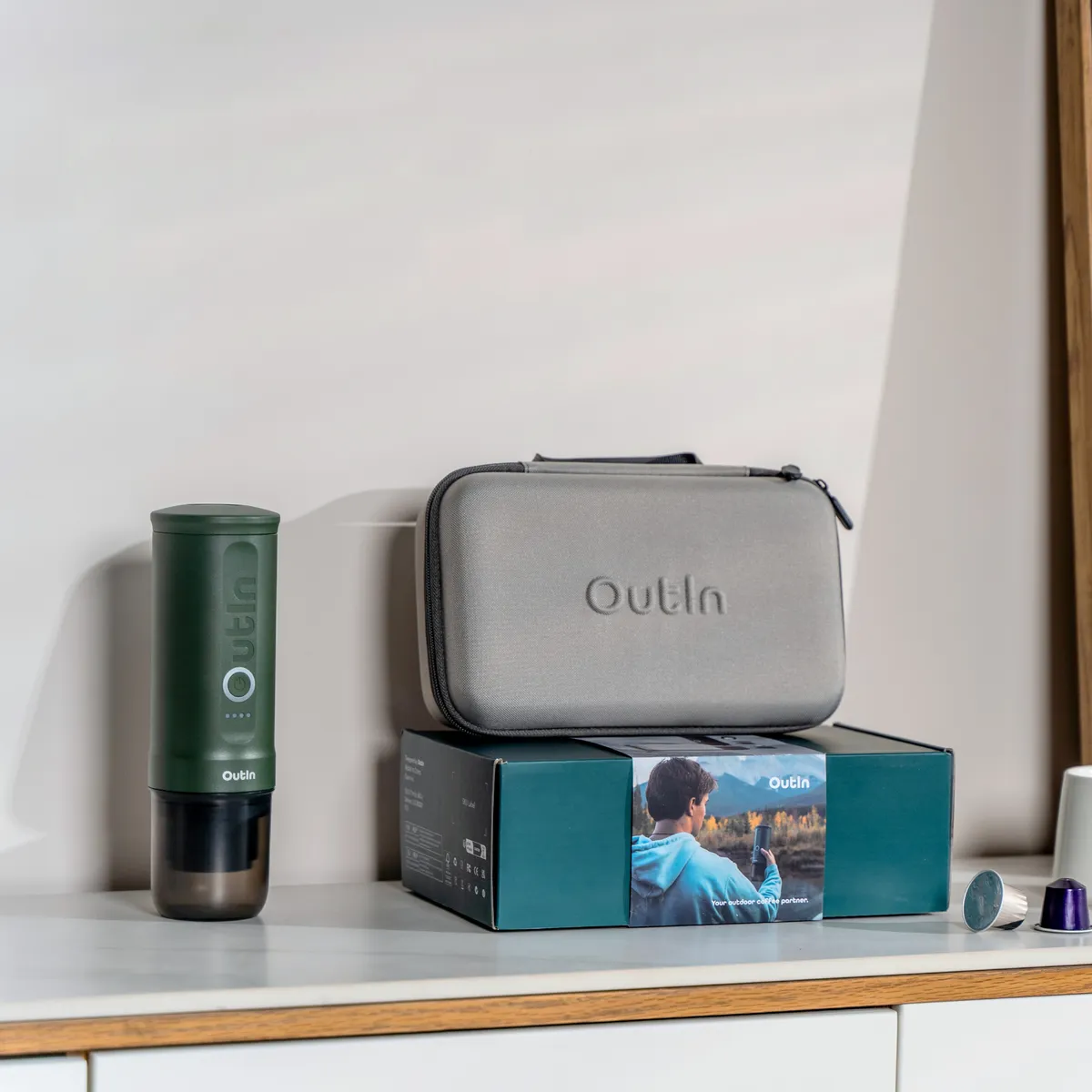 OutIn Traveler Espresso - resekit, Gr&ouml;n