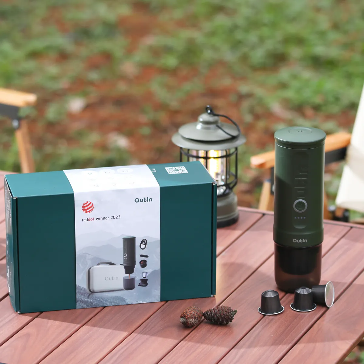 OutIn Traveler Espresso - resekit, Gr&ouml;n