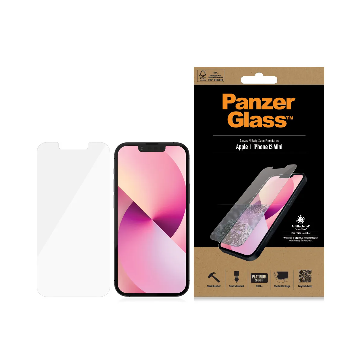 PanzerGlass Classic Fit, iPhone 13 mini - Screen Glass