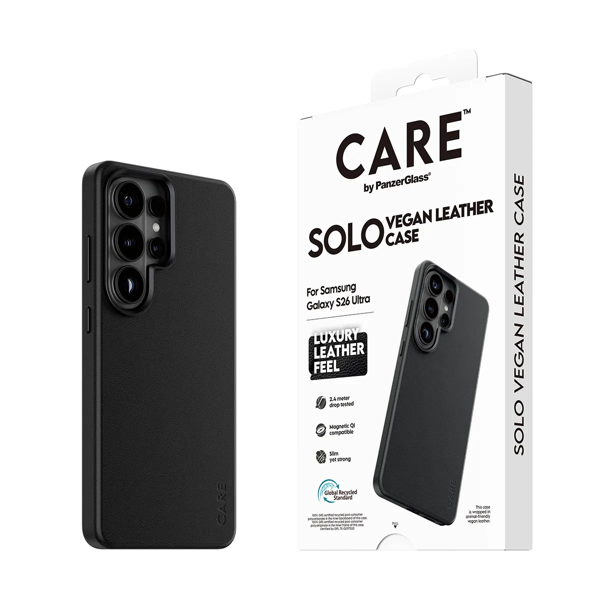 PanzerGlass CARE Solo fodral f&ouml;r Galaxy S26 Ultra, svart