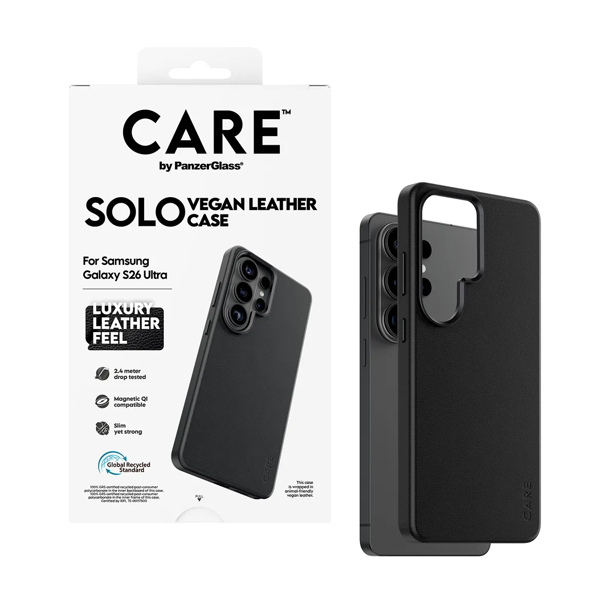 PanzerGlass CARE Solo fodral f&ouml;r Galaxy S26 Ultra, svart