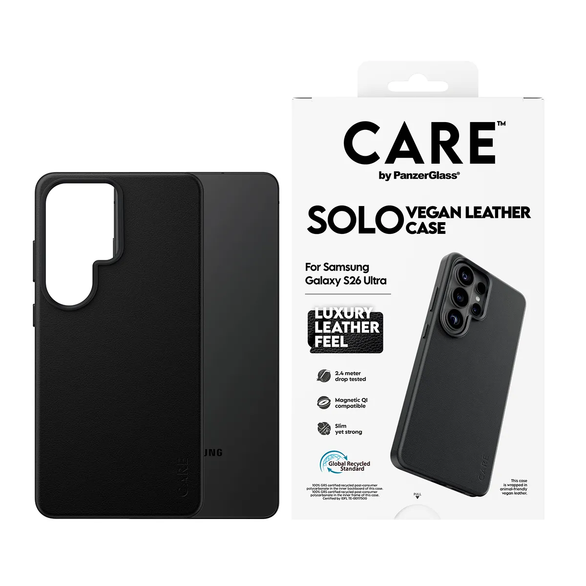 PanzerGlass CARE Solo fodral f&ouml;r Galaxy S26 Ultra, svart