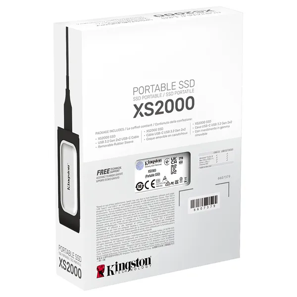 Kingston XS2000 2TB USB-C - External SSD, Black/Silver