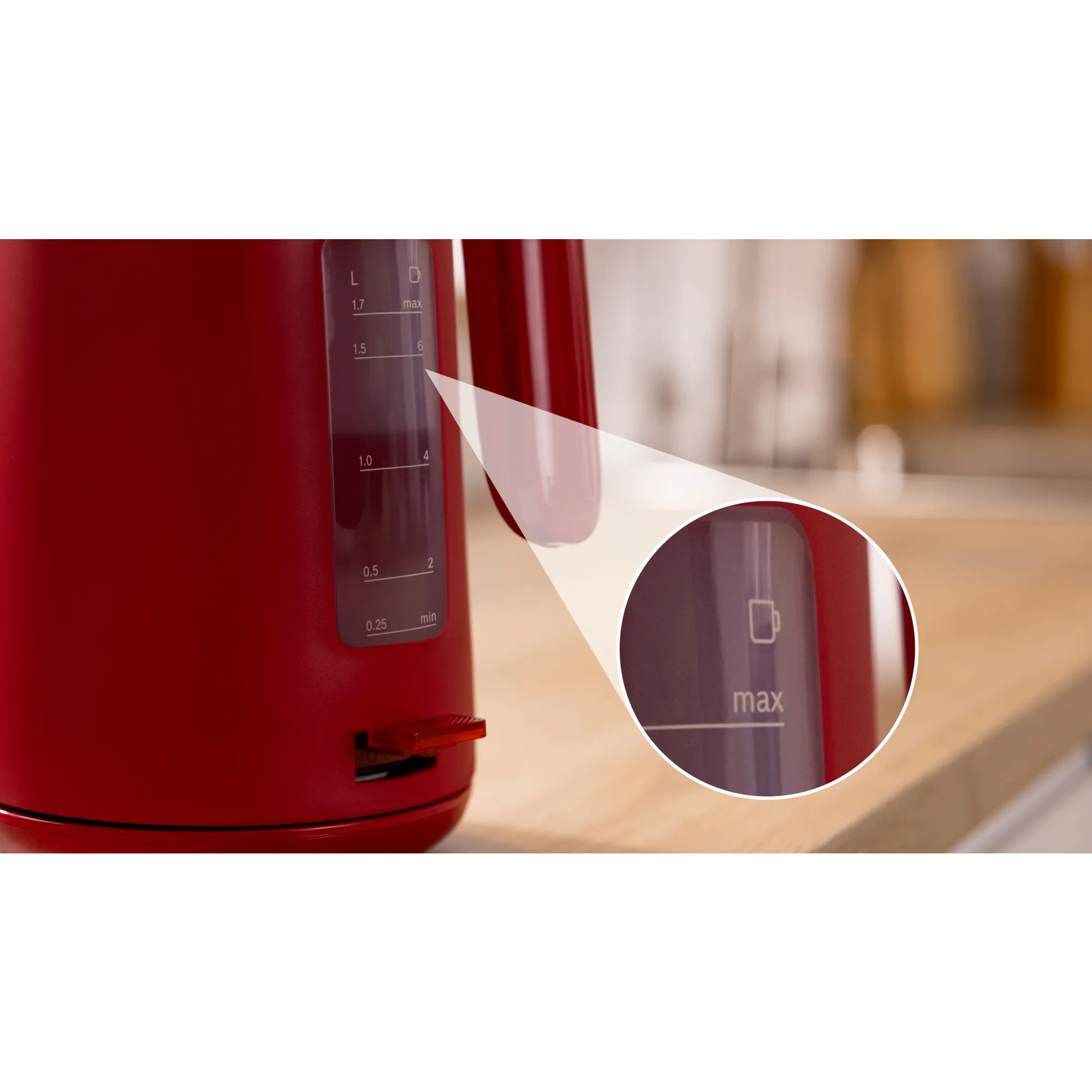Bosch MyMoment TWK2M164 kettle (red, 2,400 watts, 1.7 liters)