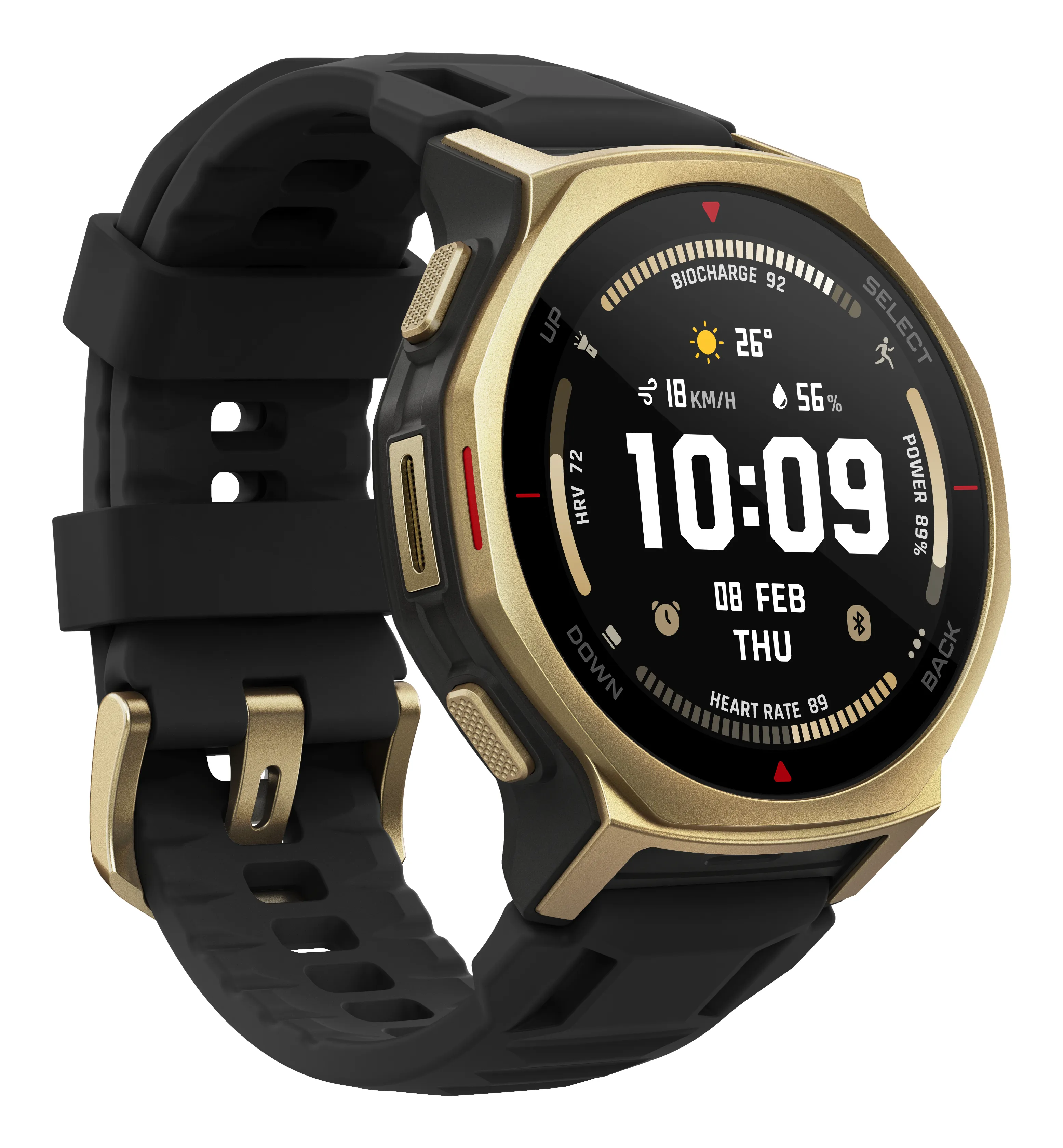 Amazfit T-Rex 3 Pro 44mm AMOLED Sports Watch, Black Gold Amazfit T-Rex 3 Pro 44mm AMOLED Sports Watch, Black Gold