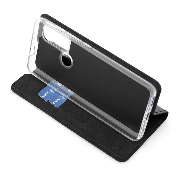 Wave Book Case, Motorola Moto G60s - case, Black