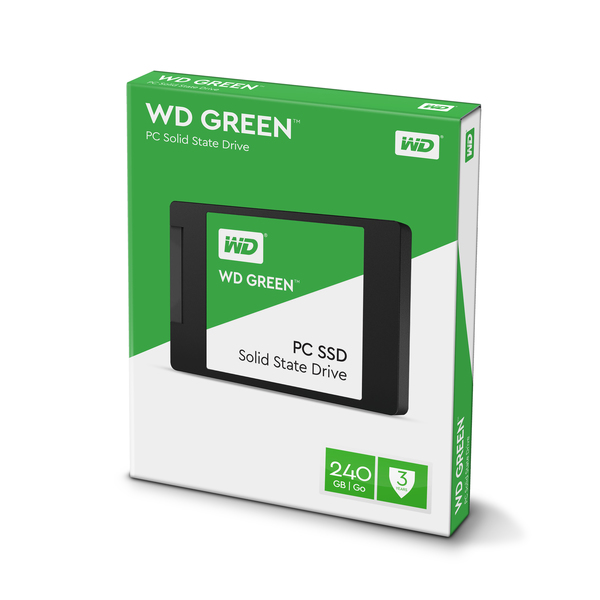WD 240GB, 2.5", SATA III, 540/465 MB/s -SSD-levy, vihre&auml;
