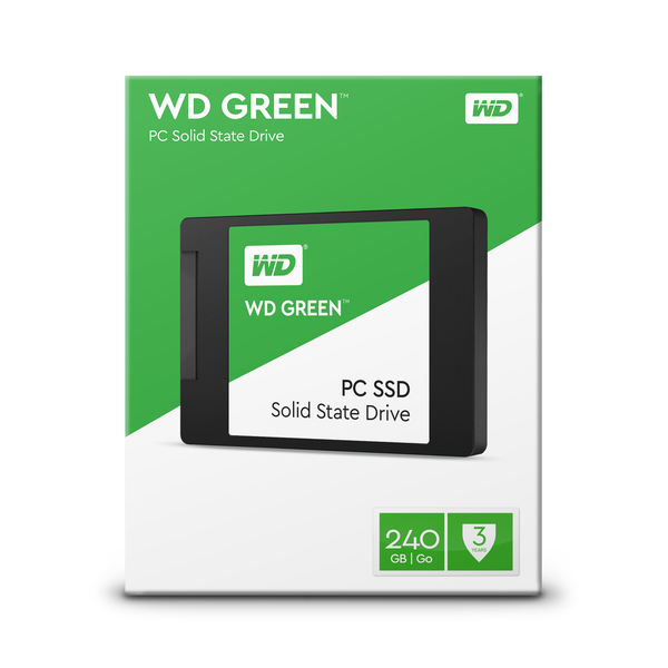 WD 240GB, 2.5", SATA III, 540/465 MB/s -SSD-levy, vihre&auml;