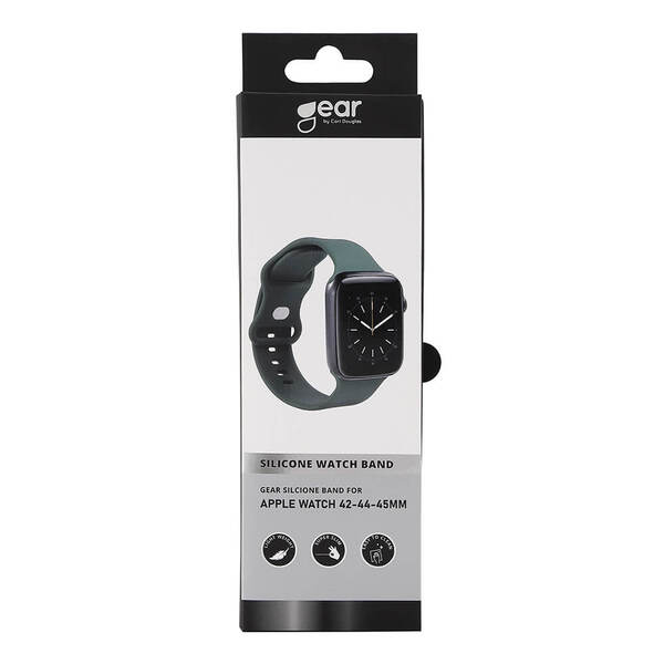GEAR Klockarmband Silikon Apple Watch 42/44/45mm Olivgr&ouml;n