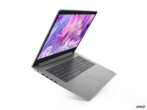 Lenovo 17.3&quot; IdeaPad 3, 8 GB RAM, 256 GB SSD, Win 10 Home - b&auml;rbar dator, Gr&aring;, Platimun