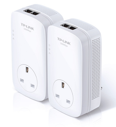TP-Link AV1000 2-Port Gigabit Passthrough Powerline Starter Kit TL-PA7020P KIT v3