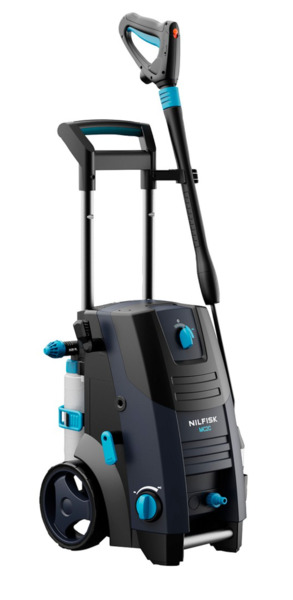 Nilfisk MC2C 120/520 T EU Compact Cold Water Pressure Washer, 2300 w, 120 bar, 520 l/h, 10 m Hose, Blue/Grey/Black