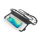 Spello Waterproof Crossbody Zipper Pouch | Black | IPX8 Waterproof Rating | Hypalon Mesh Material