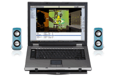 TRUST Portable Notebook Speakers - Blue