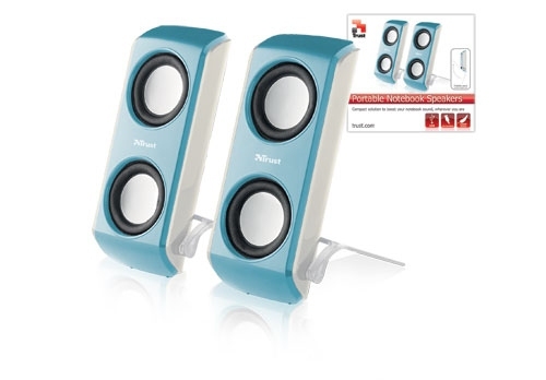 TRUST Portable Notebook Speakers - Blue