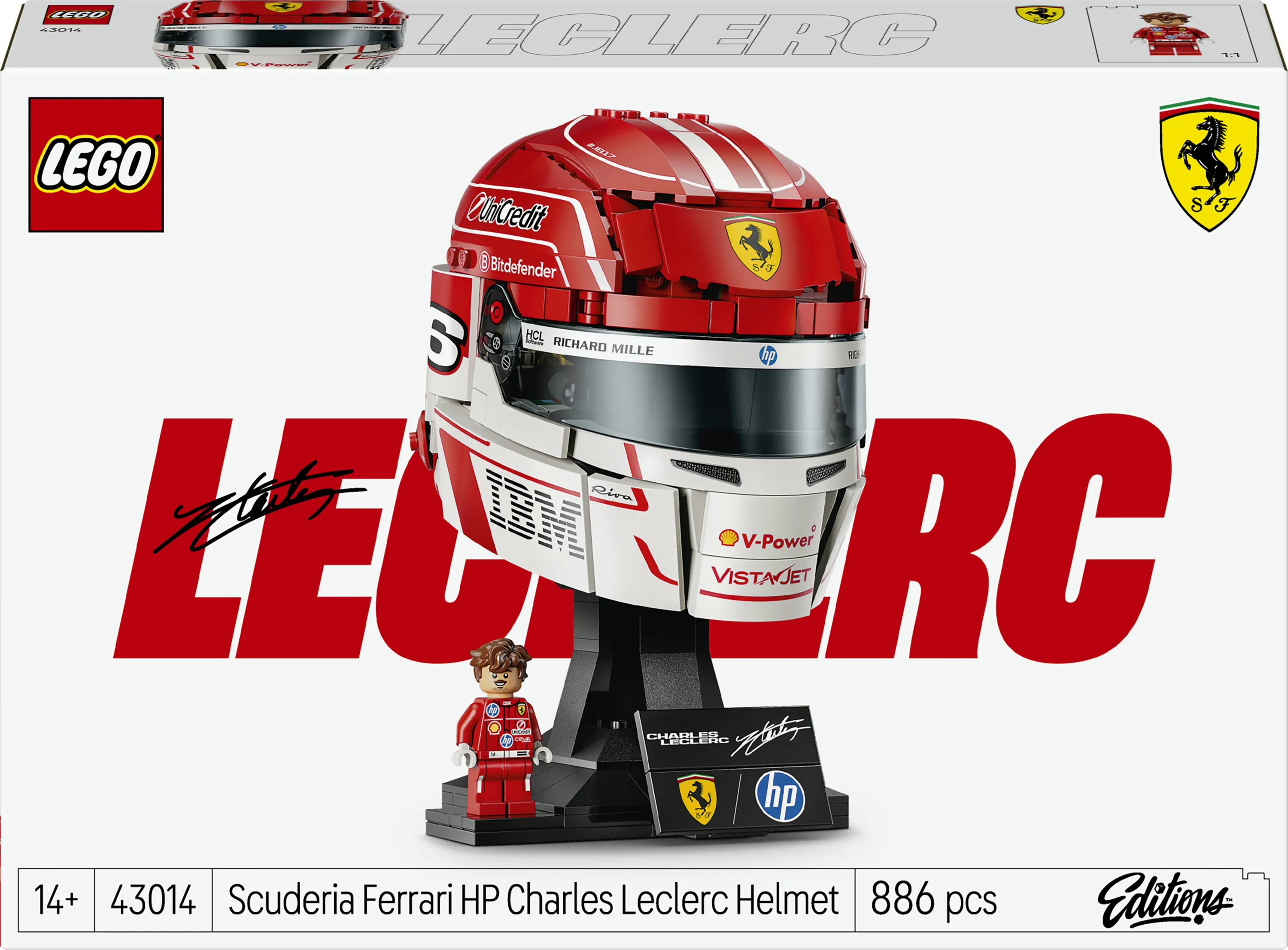 LEGO Editions Scuderia Ferrari HP Helmet &mdash; Charles Leclerc 43014