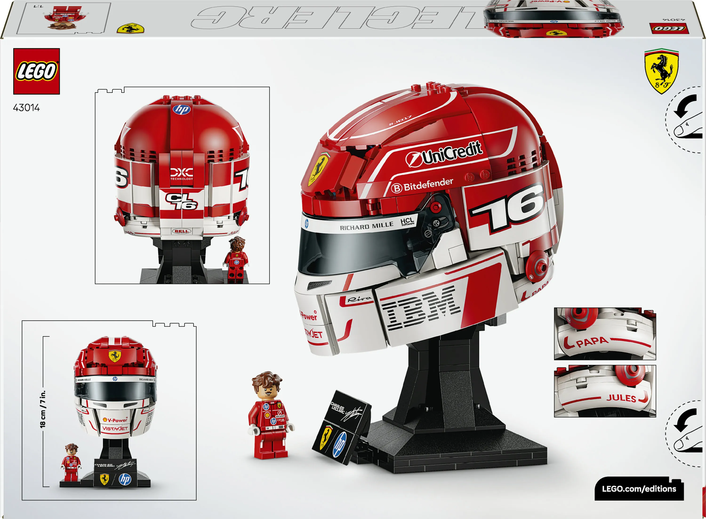 LEGO Editions Scuderia Ferrari HP Helmet &mdash; Charles Leclerc 43014