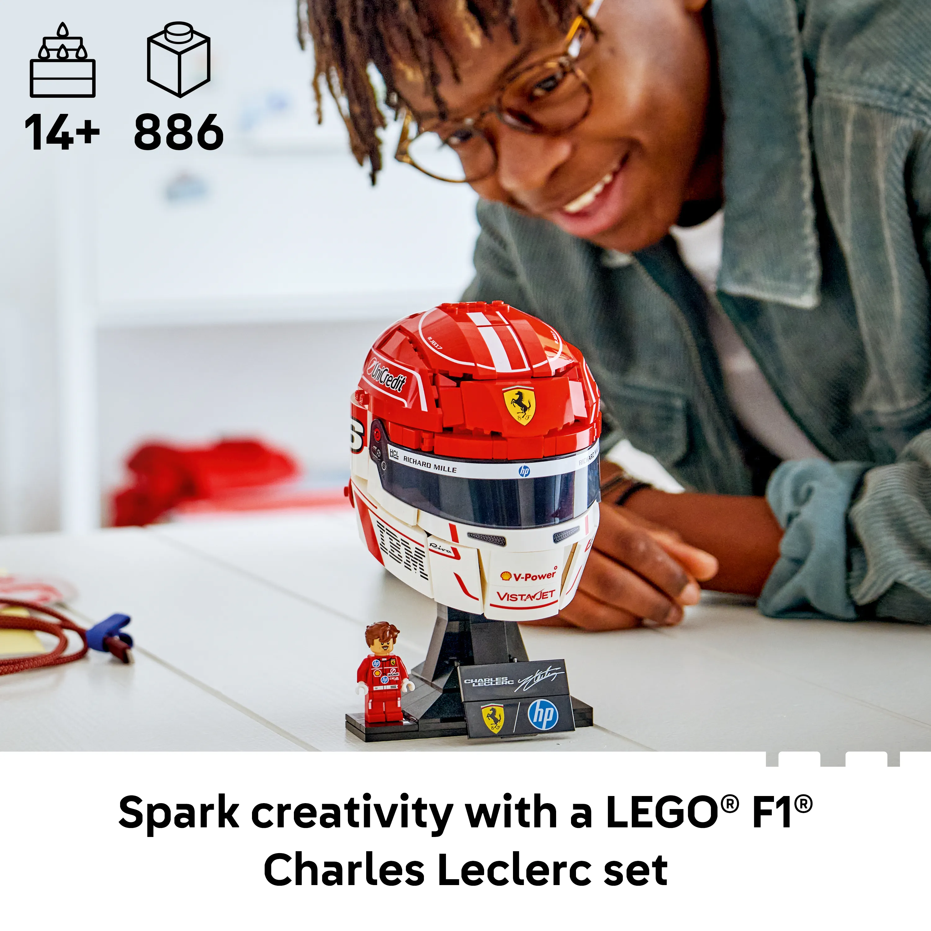 LEGO Editions Scuderia Ferrari HP Helmet &mdash; Charles Leclerc 43014