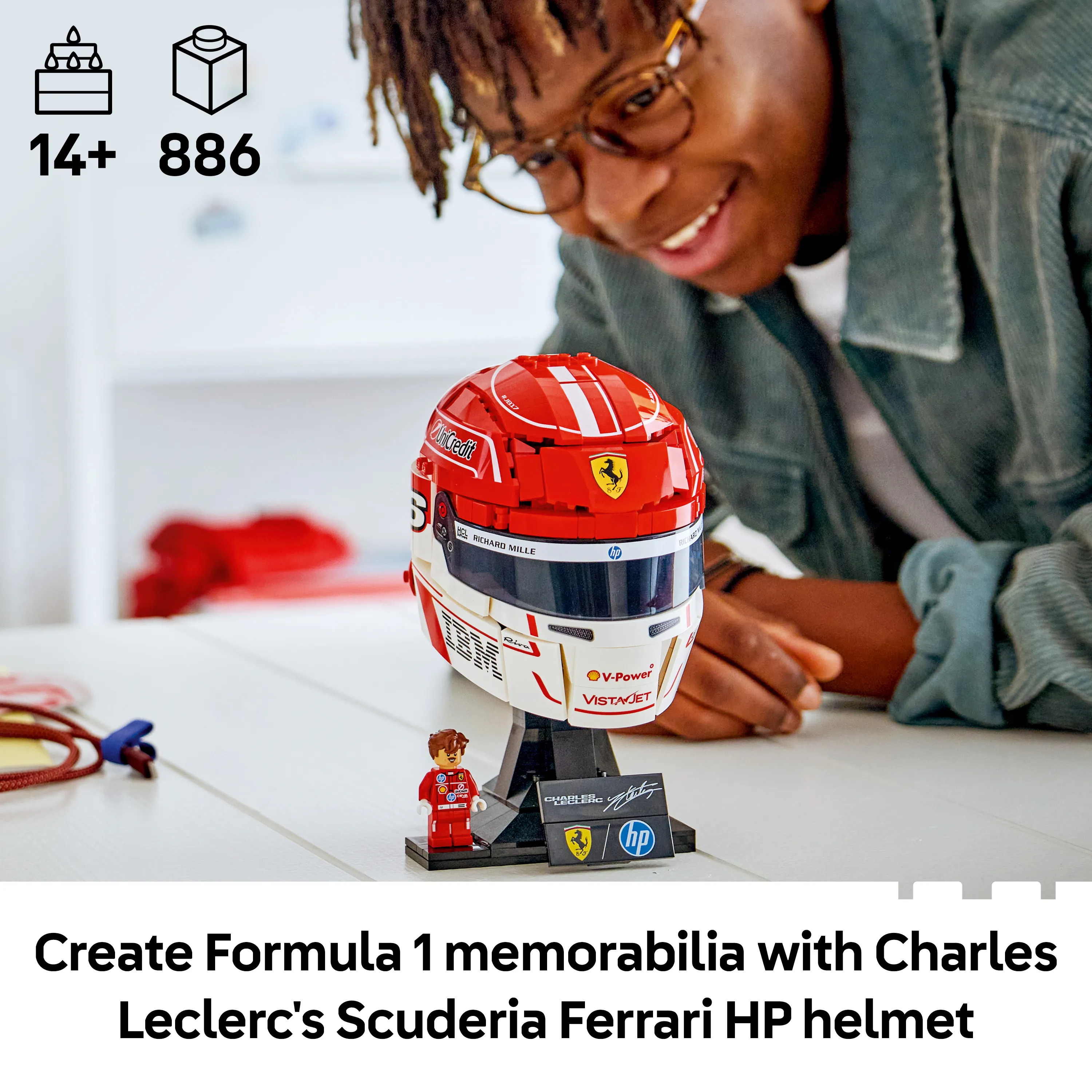 LEGO Editions Scuderia Ferrari HP Helmet &mdash; Charles Leclerc 43014