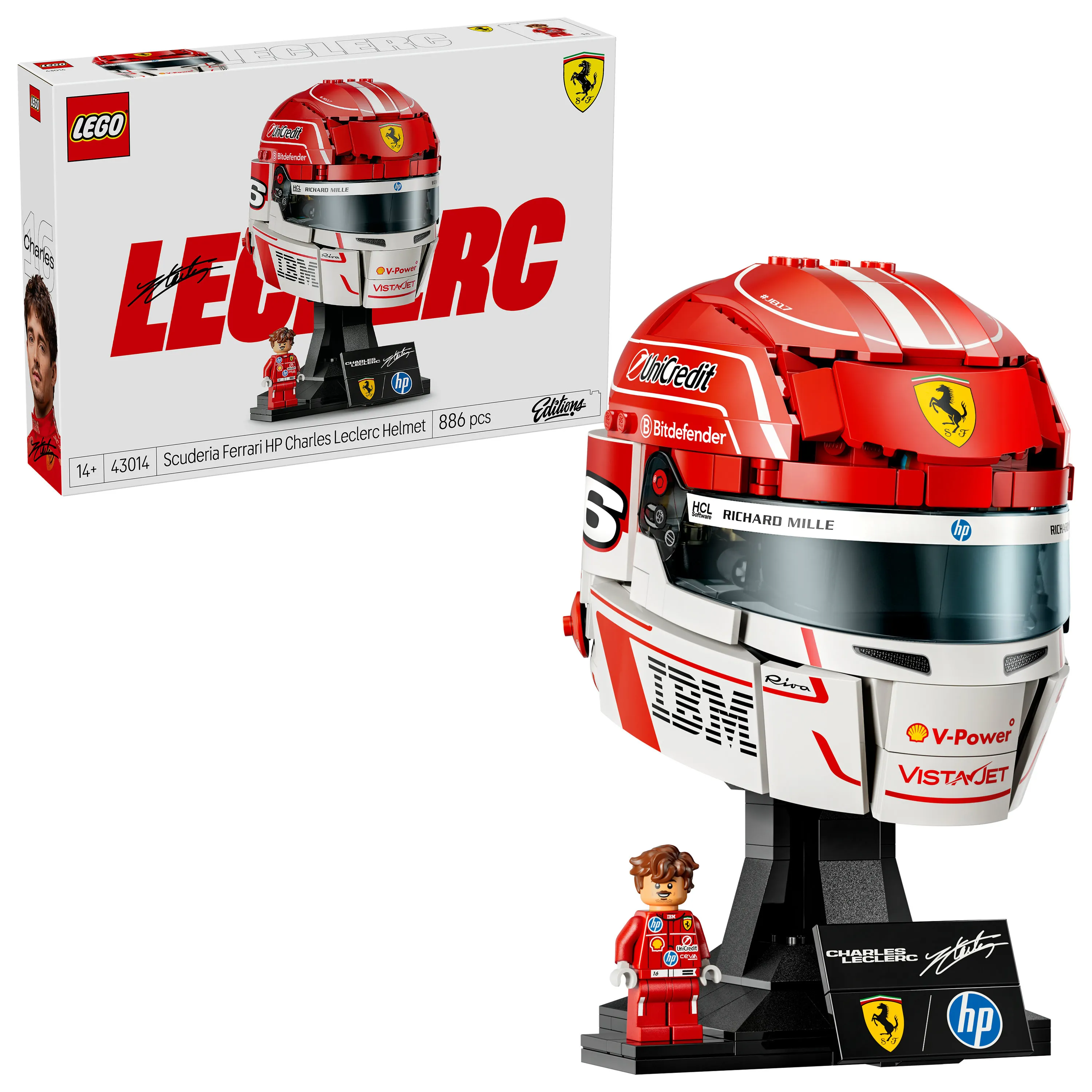 LEGO Editions Scuderia Ferrari HP Helmet &mdash; Charles Leclerc 43014