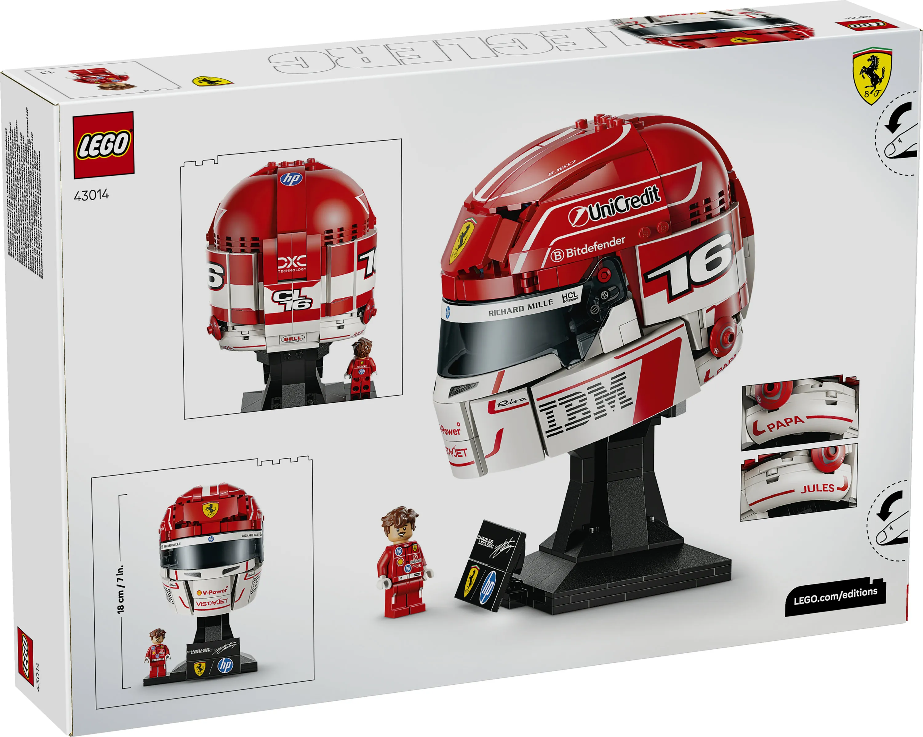 LEGO Editions Scuderia Ferrari HP Helmet &mdash; Charles Leclerc 43014