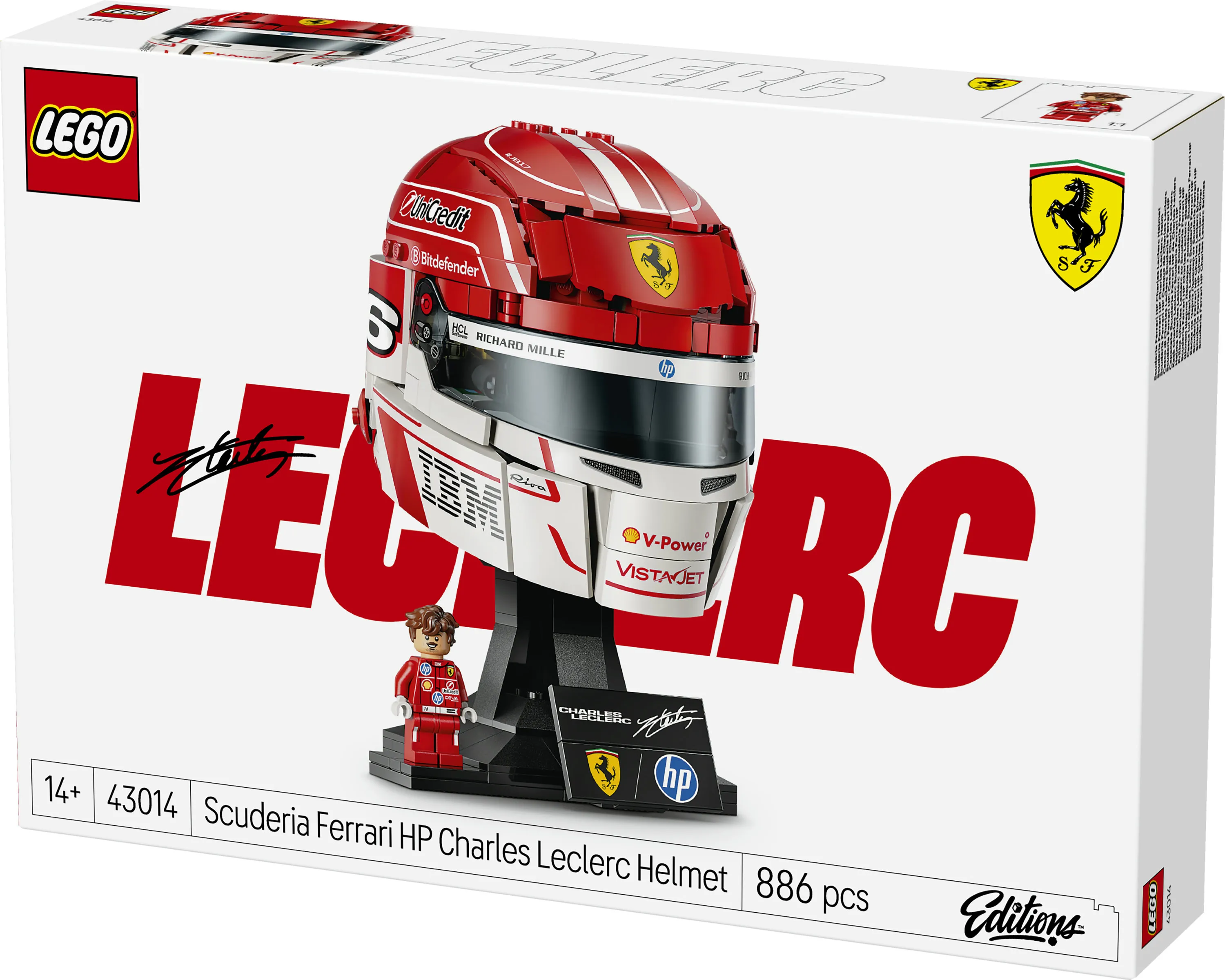 LEGO Editions Scuderia Ferrari HP Helmet &mdash; Charles Leclerc 43014